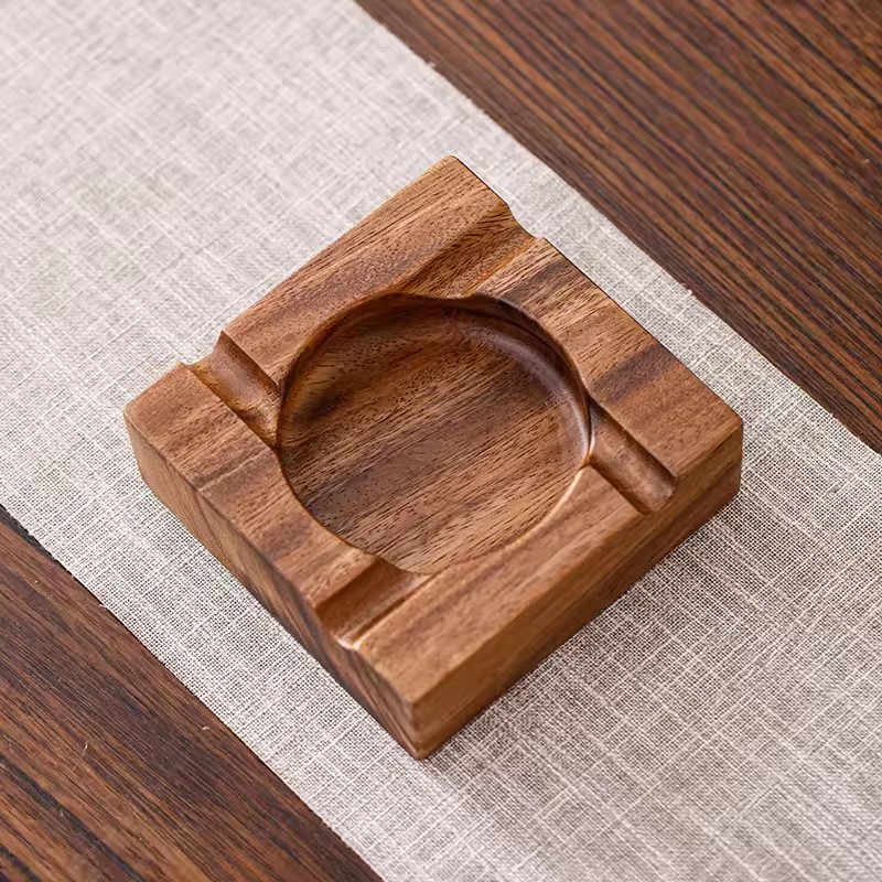 Men'S Accessories Tray - ถาดใส่บุหรี่ซิการ์แบบส่วนตัว 1 ชิ้น ที่เขี่ยบุหรี่ไม้เนื้อแข็งสไตล์วินเทจ อุปกรณ์เสริมสำหรับบุหรี่ ของขวัญสุดพิเศษสำหรับผู้ชาย