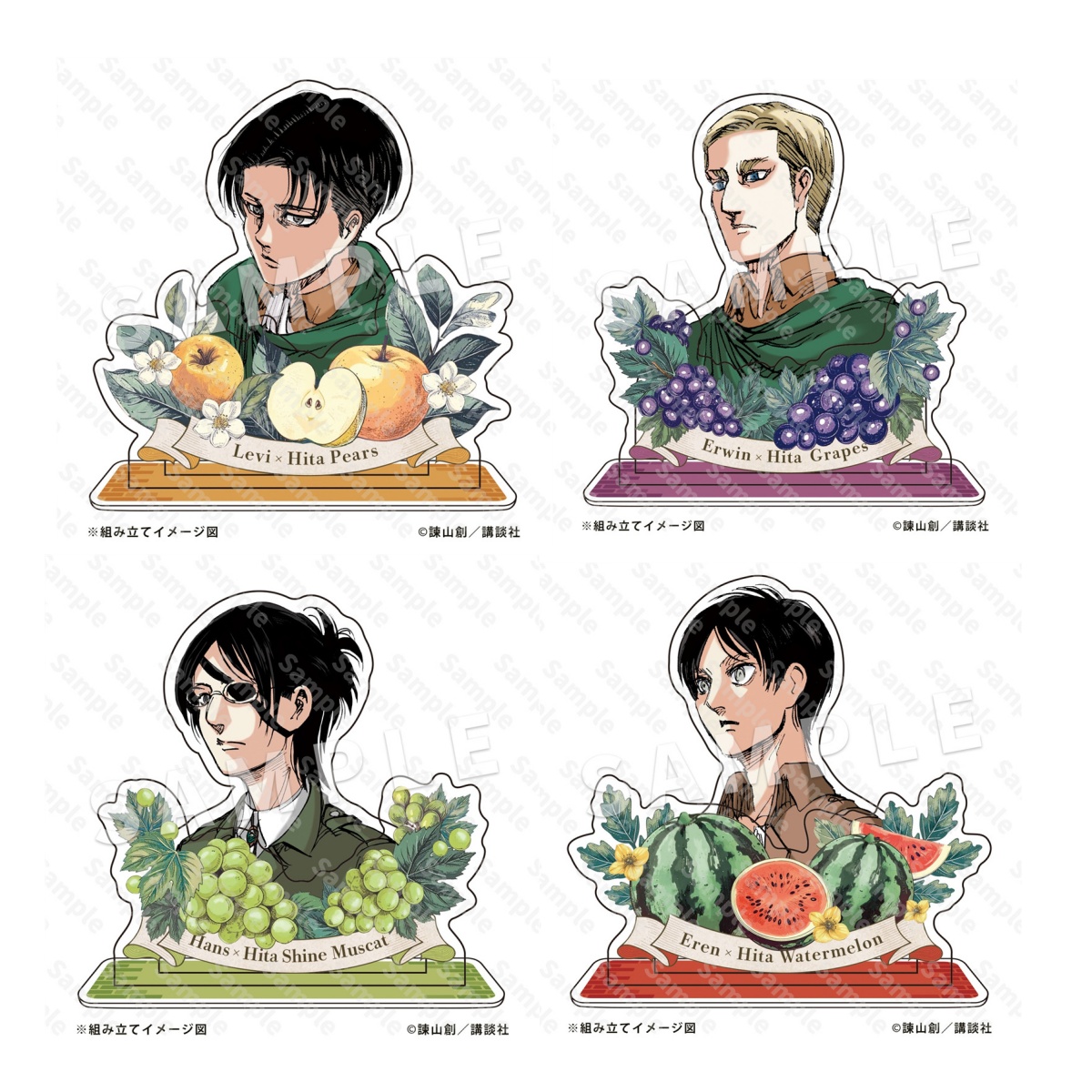 Men Accessories For Birthday Gift - โมเดลอะคริลิคตั้งโต๊ะ Attack on Titan ของสะสม ตุ๊กตาอะคริลิค