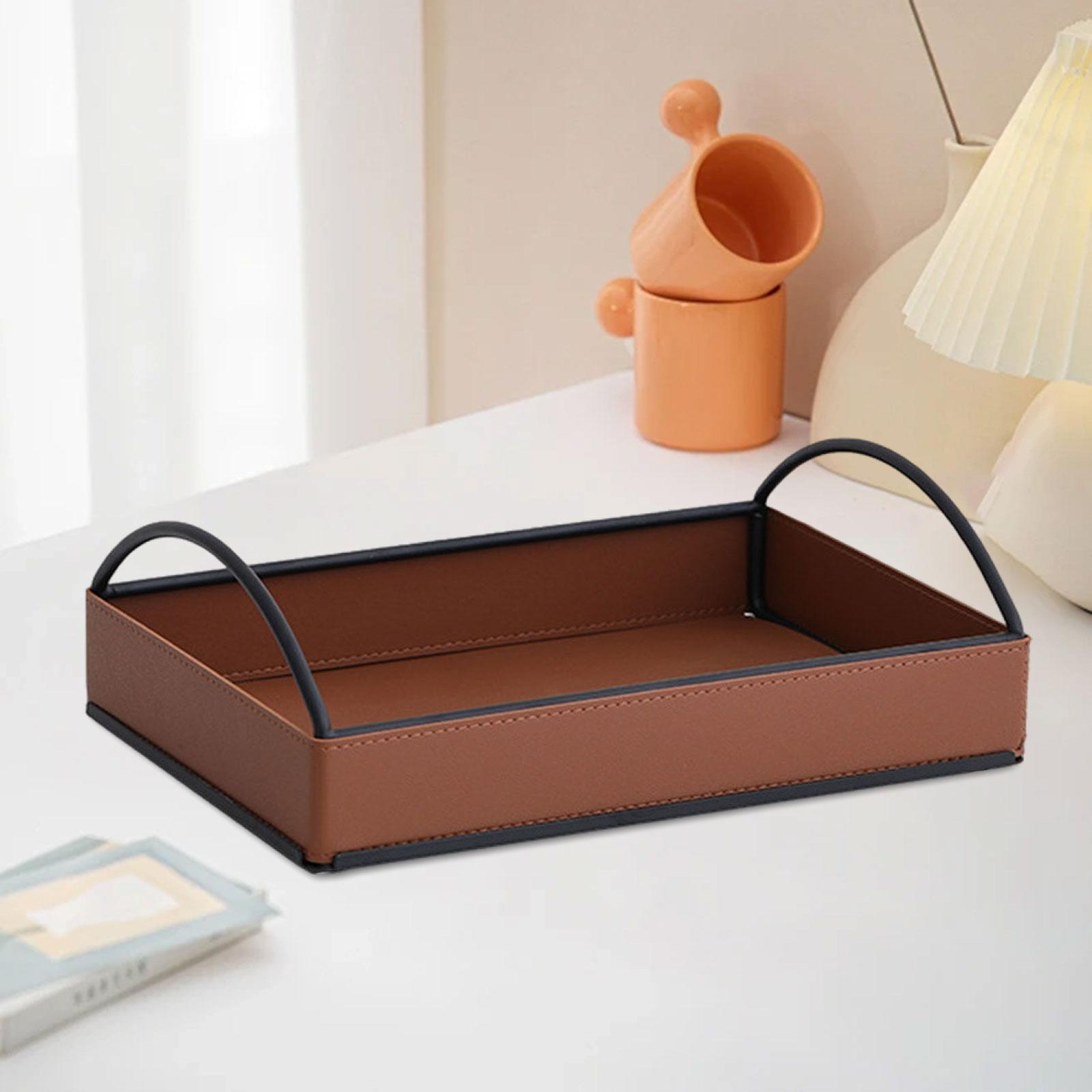Men'S Accessories Tray - ถาดใส่ของอเนกประสงค์หนัง PU ทันสมัย สำหรับจัดระเบียบโต๊ะทำงาน ใช้ในบ้าน สำนักงาน