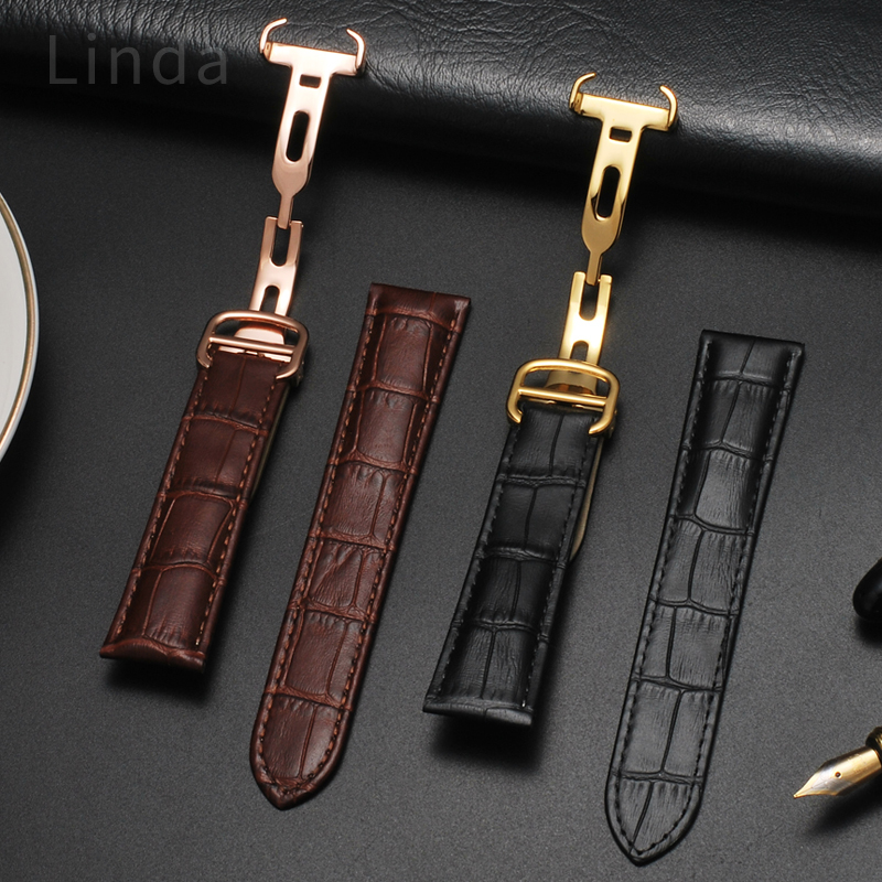 Men'S Accessories London - สำหรับคาร์เทียร์แทงค์เดี่ยวกุญแจลอนดอนกันเหงื่อสายรัดยืดหยุ่นผู้ชายรองเท้าหนังแท้สตรีอุปกรณ์เสริม16 18 20 22มม.