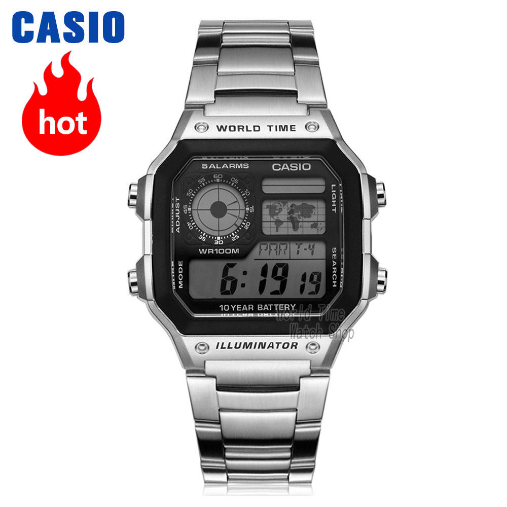 Men'S Accessories Luxury Brands - นาฬิกาคาสิโอ นาฬิกาสำหรับผู้ชาย แบรนด์หรูหรา นาฬิกาดิจิตอล LED สไตล์ทหาร