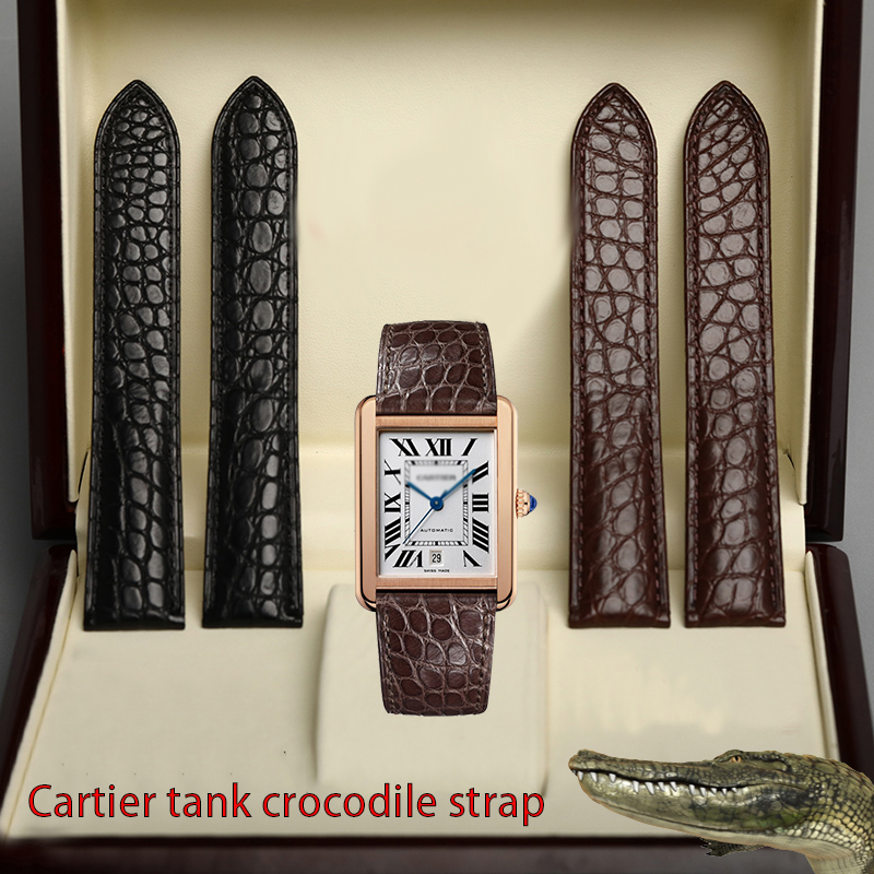 Men'S Accessories London - 20 22มม. สีฟ้าสีม่วงสีชมพูสายรัดจระเข้เปลี่ยนอะไหล่คาร์เทียร์ถังลอนดอนผู้ชายผู้หญิงพับหัวเข็มขัดอุปกรณ์สายรัดนาฬิกา