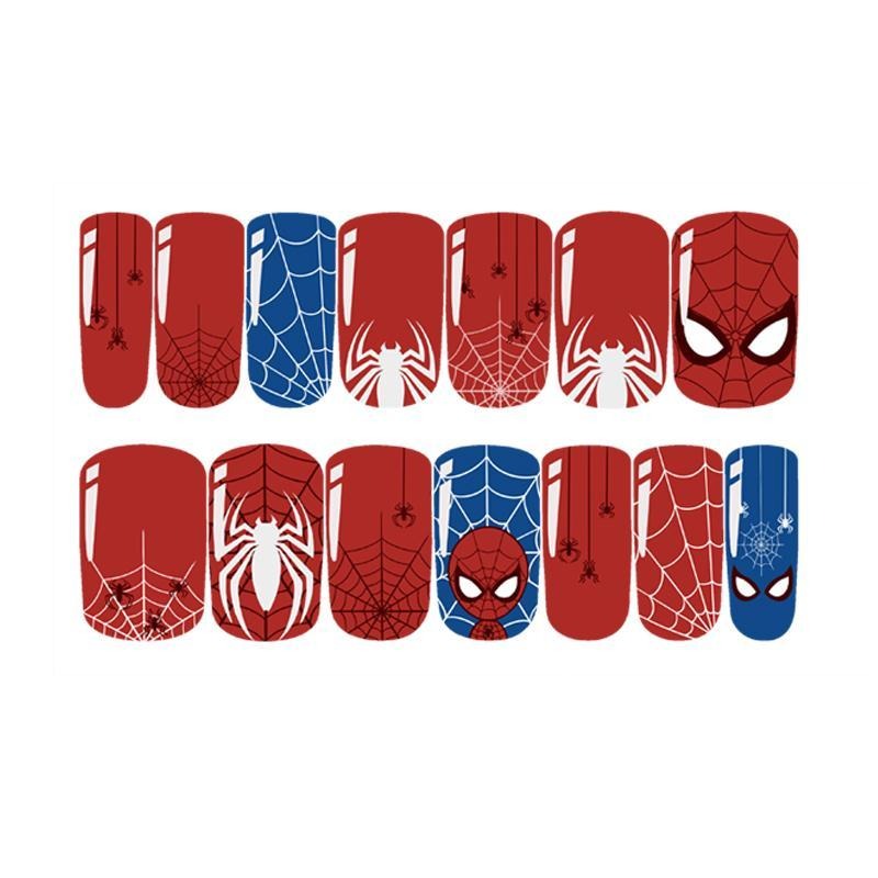 Men Accessories To Look Good - มาร์เวล อเวนเจอร์ส สไปเดอร์แมน ไอรอนแมน การ์ตูนอะนิเมะ สติ๊กเกอร์ติดเล็บ