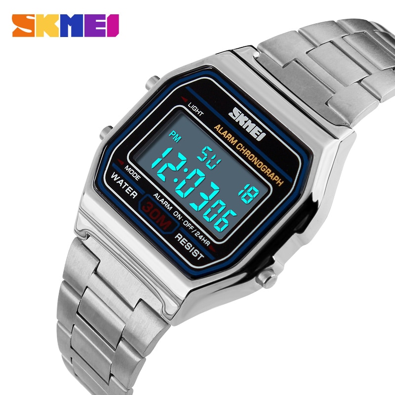 Men'S Accessories Luxury Brands - SKMEI นาฬิกาข้อมือสแตนเลสสำหรับผู้ชาย, นาฬิกาข้อมือ Jam Tangan Sport
