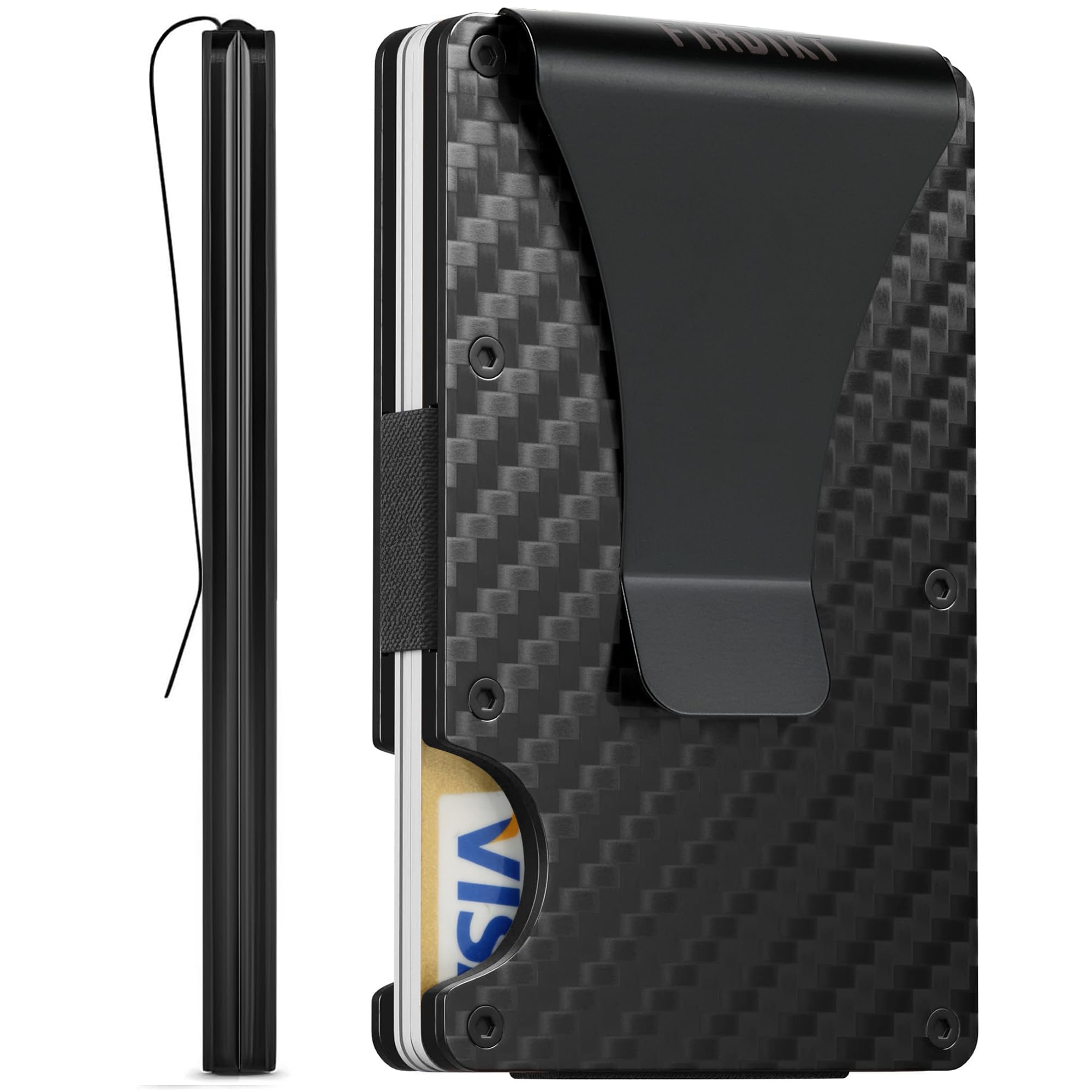 Card Case Minimalist - กระเป๋าสตางค์คาร์บอนไฟเบอร์, กระเป๋าสตางค์แบบหนีบเงินโลหะ, กระเป๋าสตางค์มินิมอลสำหรับผู้ชาย, กระเป๋าใส่เงินสดแบบบาง, ที่ใส่บัตรเครดิต, กระเป๋าสตางค์แบบพกพา,