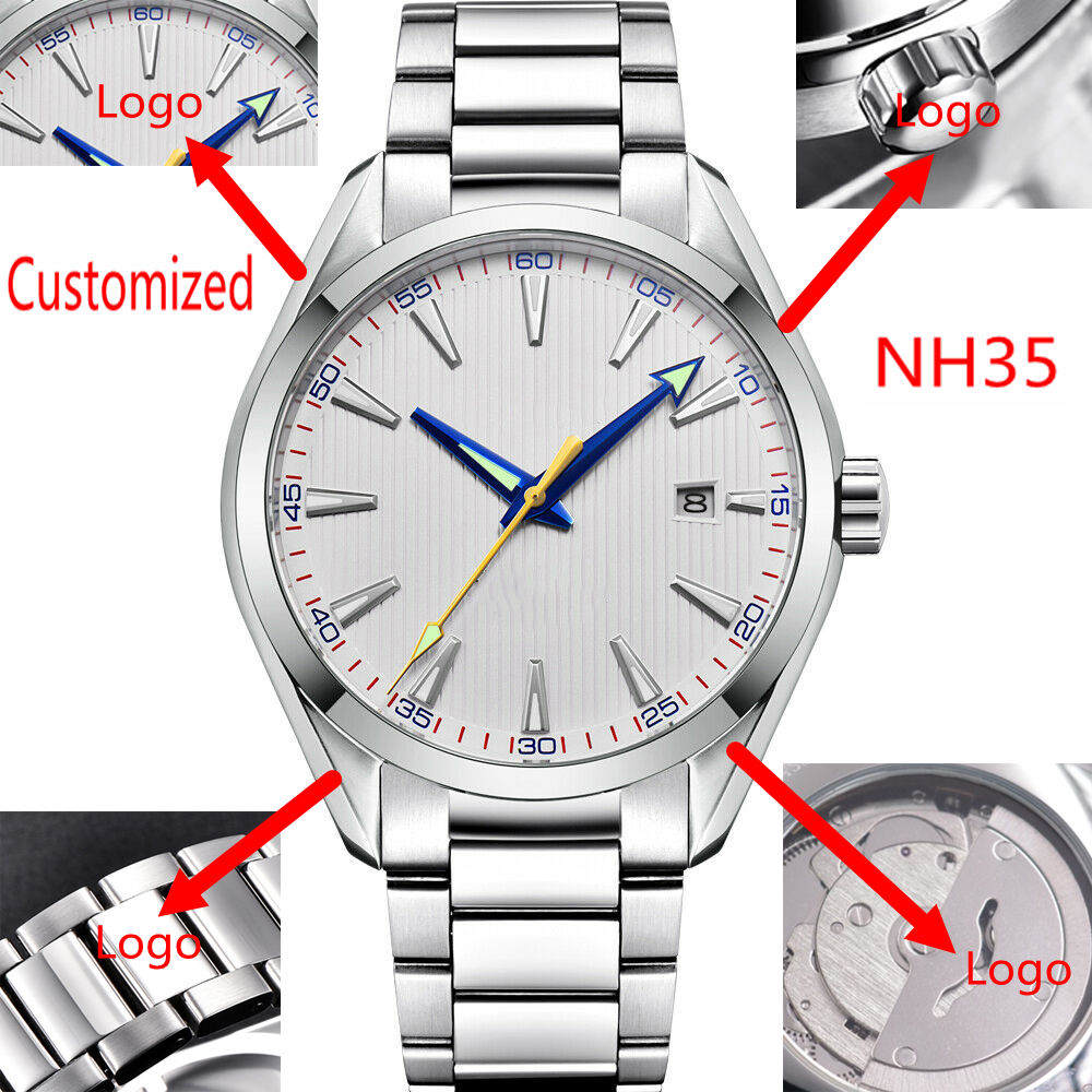 Men'S Accessories Luxury Brands - โลโก้แบบกำหนดเอง 41 มม. นาฬิกาข้อมือผู้ชาย Miyota/NH35 ระบบออโตเมติก