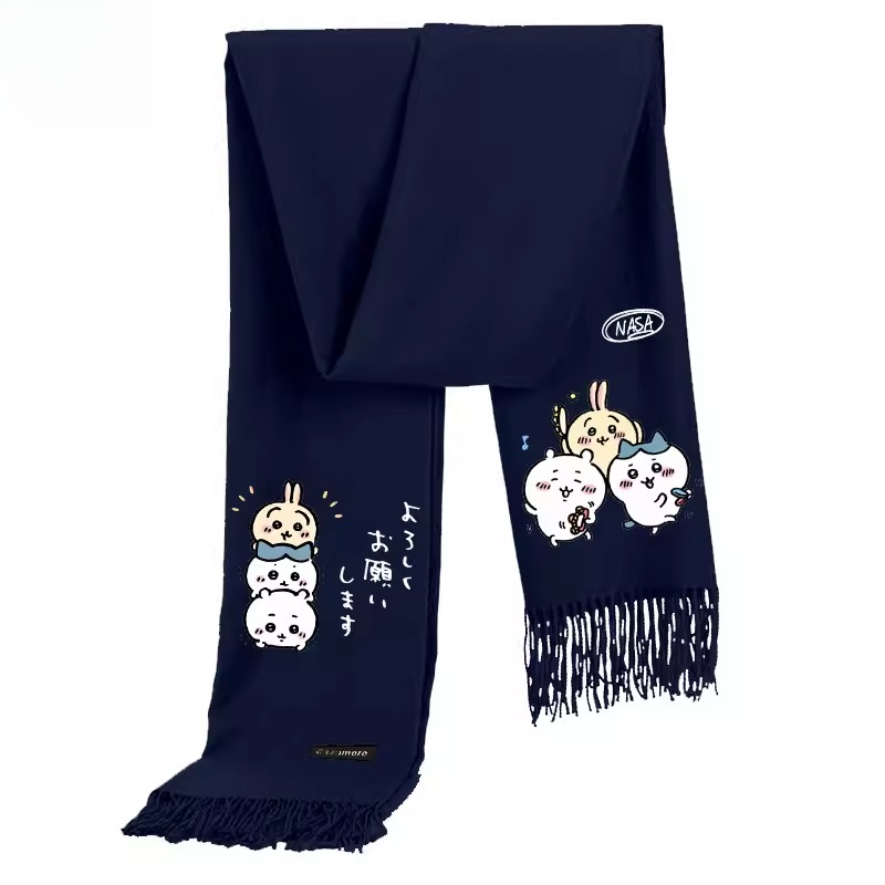 Men Accessories To Look Good - ผ้าพันคอการ์ตูน Chiikawa Hachiware Usagi Kawaii สำหรับผู้ชายและผู้หญิง