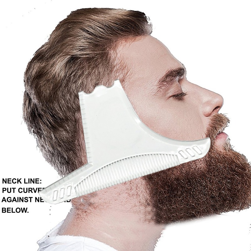 Men Accessories Rule - หวีจัดแต่งทรงเครา แม่แบบหวีสำหรับจัดแต่งทรงเครา ไม้บรรทัดจัดแต่งทรงเครา แม่แบบลายเส้นสำหรับจัดแต่งทรงเครา อุปกรณ์เสริมสำหรับร้านตัดผม