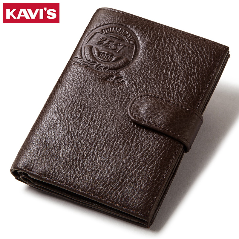 Coin Holder Men - KAVIS กระเป๋าสตางค์หนังแท้ผู้ชายผู้ถือหนังสือเดินทางกระเป๋าใส่เหรียญ Magic Walet PORTFOLIO MAN
