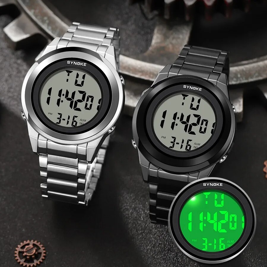 Synoke นาฬิกาข้อมือสแตนเลสผู้ช - Men'S Accessories Luxury Brands บทวิจารณ์และราคา