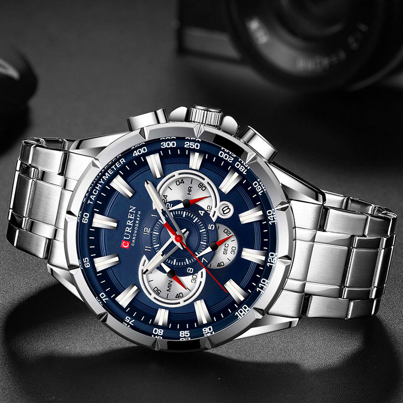 CURREN นาฬิกาข้อมือผู้ชายกันน้ - Men'S Accessories Luxury Brands บทวิจารณ์และราคา