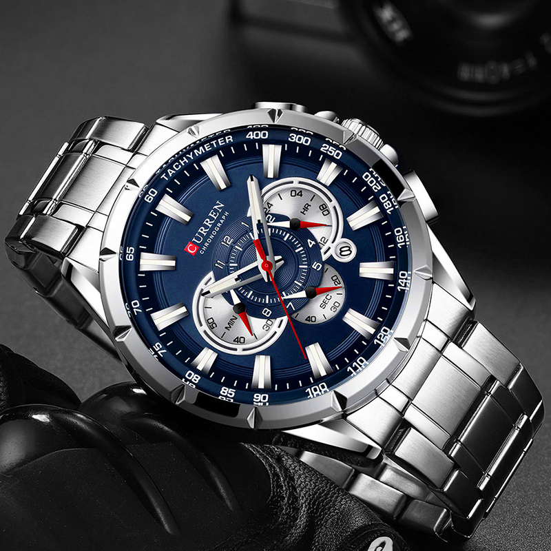 CURREN นาฬิกาข้อมือผู้ชายกันน้ - Men'S Accessories Luxury Brands บทวิจารณ์และราคา