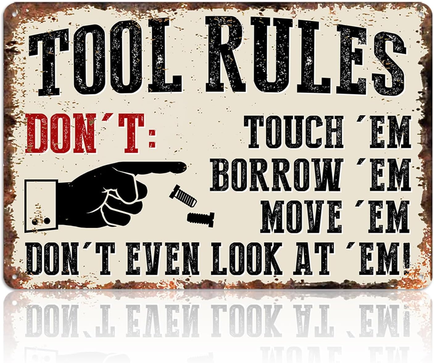 ป้ายโลหะตกแต่งผนังโรงรถ - ป้าย - Men Accessories Rule บทวิจารณ์และราคา
