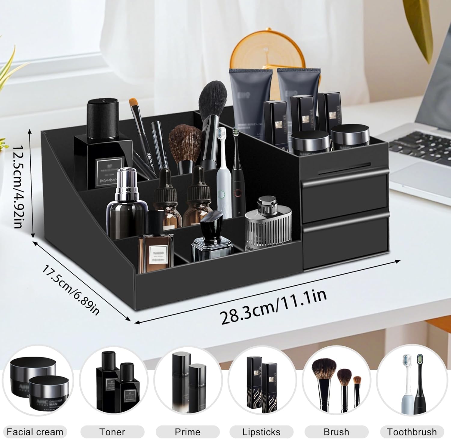 กล่องเก็บเครื่องสำอางวินเทจสำห - Men'S Accessories Tray บทวิจารณ์และราคา
