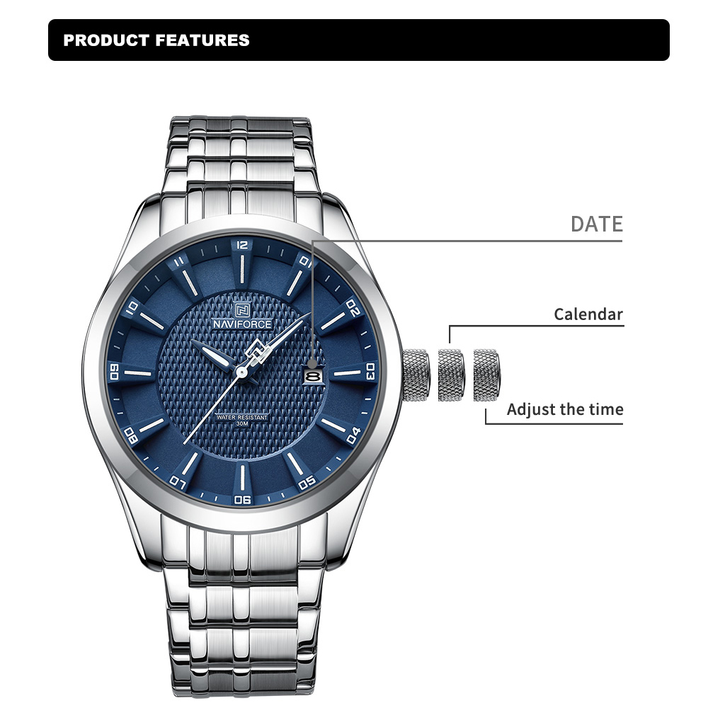 Naviforce นาฬิกาผู้ชายแบรนด์หร - Men'S Accessories Luxury Brands บทวิจารณ์และราคา