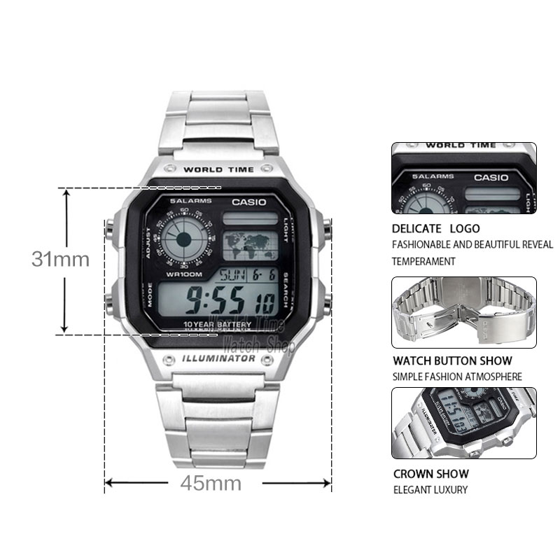 นาฬิกาคาสิโอ นาฬิกาสำหรับผู้ชา - Men'S Accessories Luxury Brands บทวิจารณ์และราคา