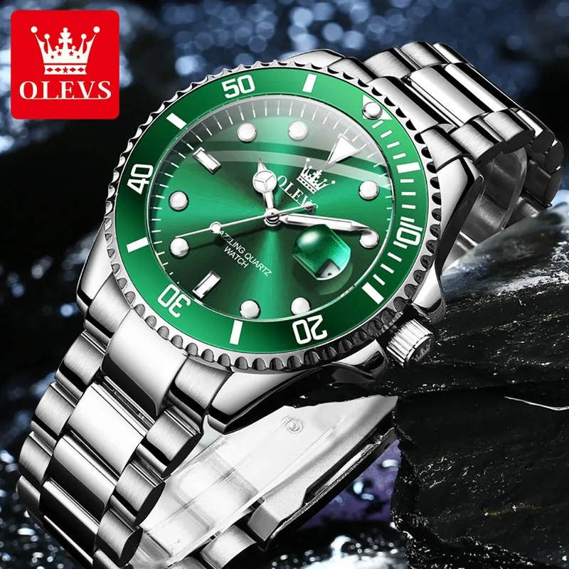 OLEVS Original นาฬิกาควอตซ์สํา - Men'S Accessories Luxury Brands บทวิจารณ์และราคา