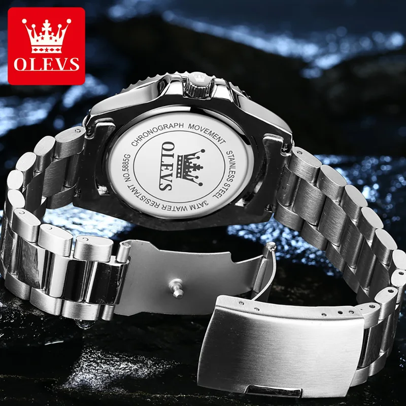 OLEVS Original นาฬิกาควอตซ์สํา - Men'S Accessories Luxury Brands บทวิจารณ์และราคา