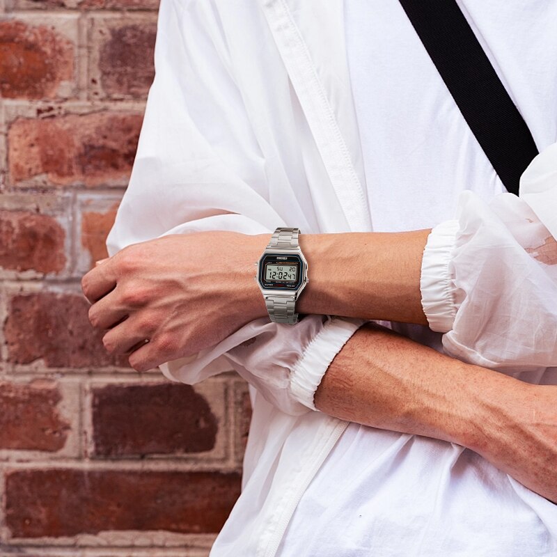 SKMEI นาฬิกาข้อมือสแตนเลสสำหรั - Men'S Accessories Luxury Brands บทวิจารณ์และราคา