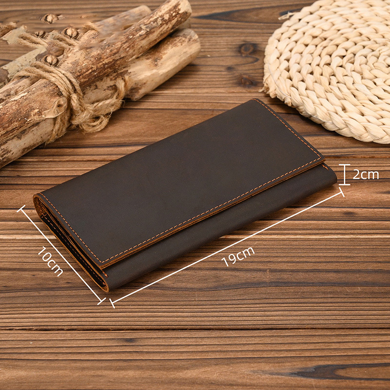กระเป๋าสตางค์หนังแท้ทรงยาวสำหร - Coin Holder Men บทวิจารณ์และราคา