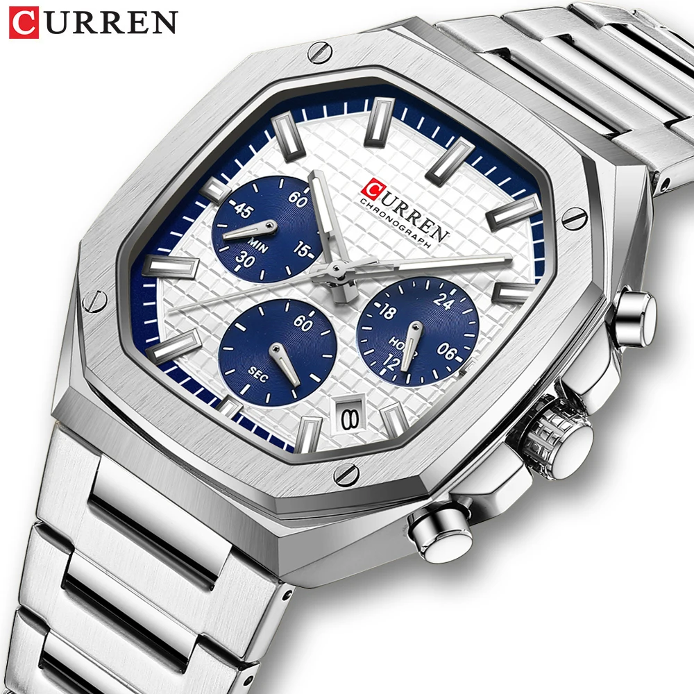 CURREN นาฬิกาข้อมือควอตซ์สำหรั - Men'S Accessories Luxury Brands บทวิจารณ์และราคา
